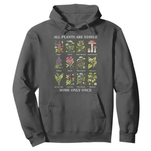 Vintage Botanical Poison Chart Graphic Hoodie All Plants Are Edible Some Only Once TS02 Dark Heather Print Your Wear