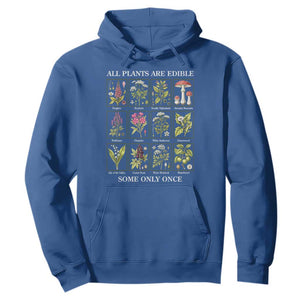 Vintage Botanical Poison Chart Graphic Hoodie All Plants Are Edible Some Only Once TS02 Royal Blue Print Your Wear