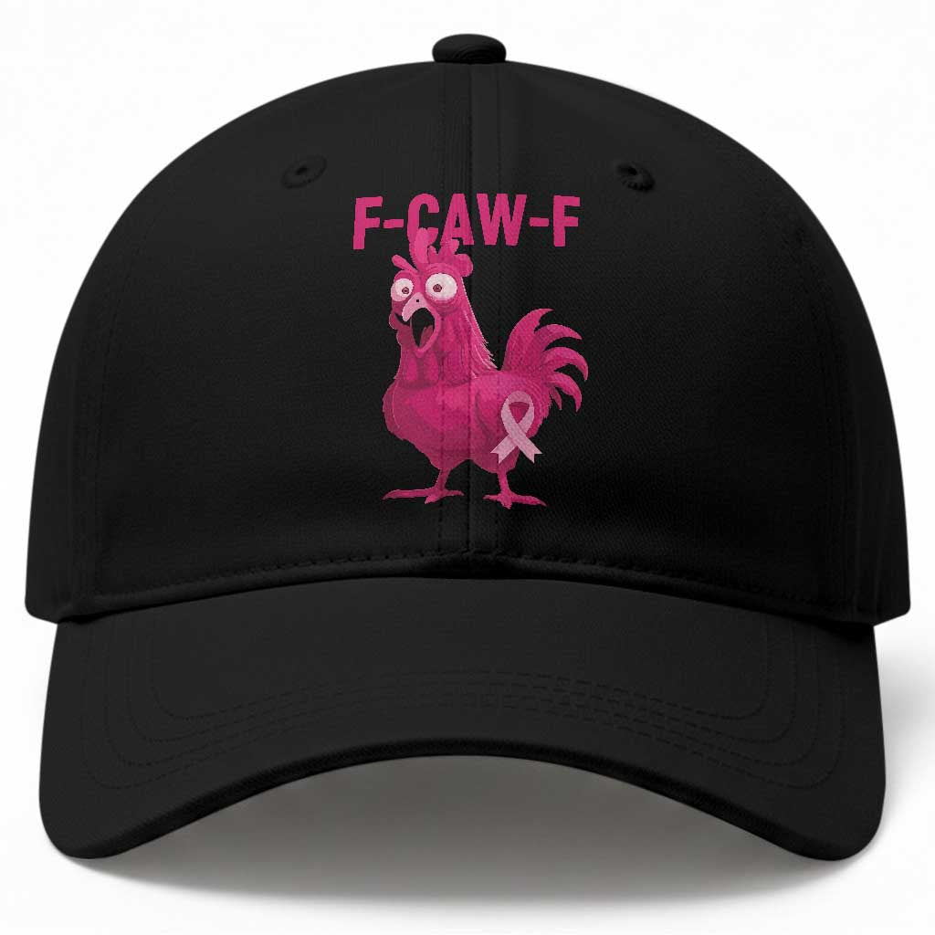 Fcawf Pink Chicken Ribbon Funny Breast Cancer Awareness Baseball Cap Sarcastic Survivor Humor