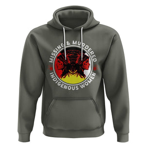 Indigenous Women Hoodie MMIW Awareness Missing & Murdered TS02 Military Green Printyourwear