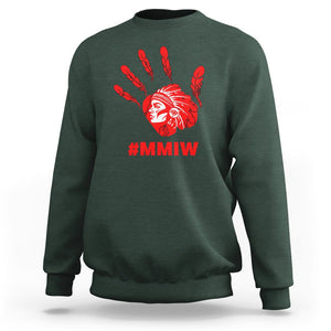 Indigenous Women Stolen Sisters Sweatshirt MMIW Awareness Missing & Murdered TS02 Dark Forest Green Printyourwear