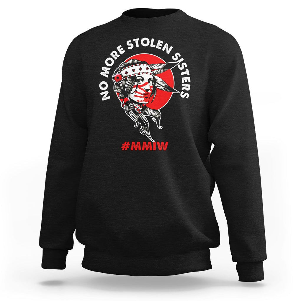 Indigenous Women MMIW Awareness Sweatshirt No More Stolen Sisters TS02 Black Printyourwear