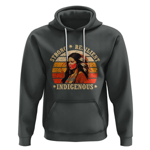 Indigenous Women Hoodie MMIW Strong Resilient MMIW Awareness Stolen Sisters TS02 Dark Heather Printyourwear