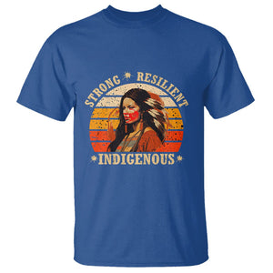 Indigenous Women T Shirt MMIW Strong Resilient MMIW Awareness Stolen Sisters TS02 Royal Blue Printyourwear