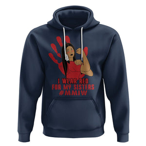 Native American Indigenous MMIW Awareness Hoodie I Wear Red For My Sisters TS02 Navy Printyourwear