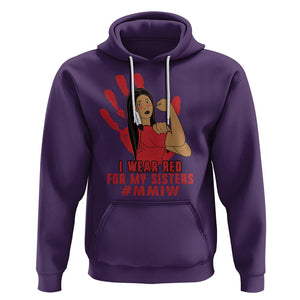 Native American Indigenous MMIW Awareness Hoodie I Wear Red For My Sisters TS02 Purple Printyourwear