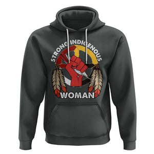 Native American Hoodie Strong Indigenous Woman American Indians Native Pride TS02 Dark Heather Printyourwear