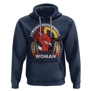 Native American Hoodie Strong Indigenous Woman American Indians Native Pride TS02 Navy Printyourwear