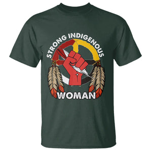 Native American T Shirt Strong Indigenous Woman American Indians Native Pride TS02 Dark Forest Green Printyourwear