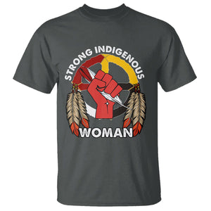 Native American T Shirt Strong Indigenous Woman American Indians Native Pride TS02 Dark Heather Printyourwear