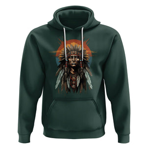 Native American Hoodie Indigenous American Indians Chief Pride TS02 Dark Forest Green Printyourwear