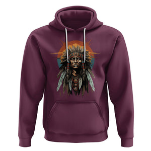 Native American Hoodie Indigenous American Indians Chief Pride TS02 Maroon Printyourwear