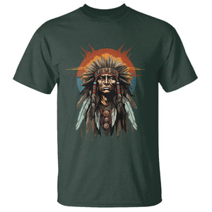 Native American T Shirt Indigenous American Indians Chief Pride TS02 Dark Forest Green Printyourwear