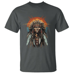 Native American T Shirt Indigenous American Indians Chief Pride TS02 Dark Heather Printyourwear