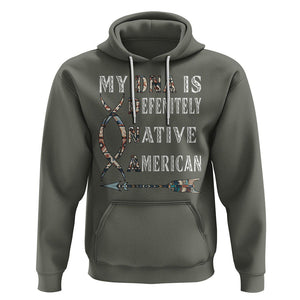 Native American Hoodie My DNA Is Definitely Indians Native Pride TS02 Military Green Printyourwear