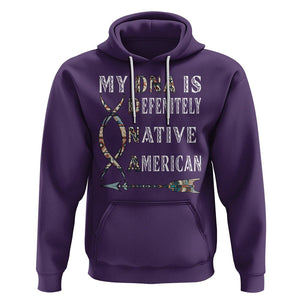 Native American Hoodie My DNA Is Definitely Indians Native Pride TS02 Purple Printyourwear