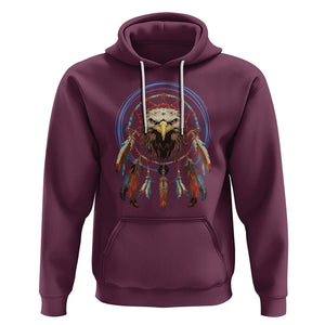 Native American Hoodie Indigenous American Indian Eagle Dreamcatcher TS02 Maroon Printyourwear