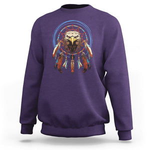 Native American Sweatshirt Indigenous American Indian Eagle Dreamcatcher TS02 Purple Printyourwear