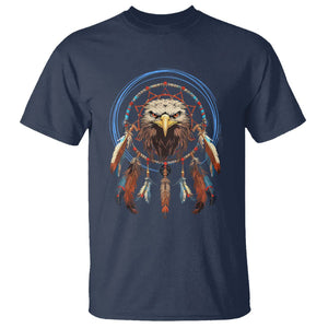 Native American T Shirt Indigenous American Indian Eagle Dreamcatcher TS02 Navy Printyourwear