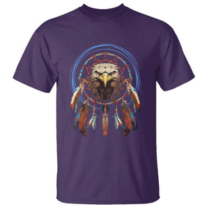 Native American T Shirt Indigenous American Indian Eagle Dreamcatcher TS02 Purple Printyourwear