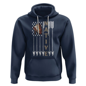 Native American Hoodie Indigenous American Indian Feather Headdress TS02 Navy Printyourwear