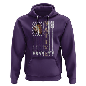 Native American Hoodie Indigenous American Indian Feather Headdress TS02 Purple Printyourwear