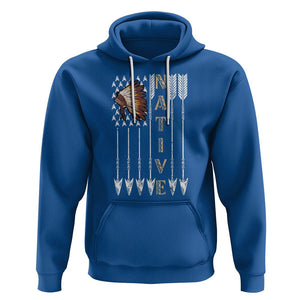 Native American Hoodie Indigenous American Indian Feather Headdress TS02 Royal Blue Printyourwear