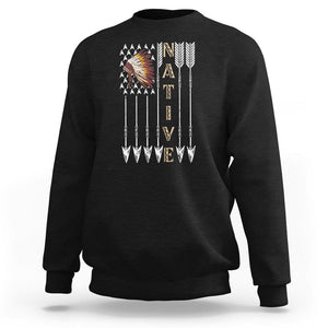 Native American Sweatshirt Indigenous American Indian Feather Headdress TS02 Black Printyourwear