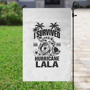 I Survived Hurricane Lala August 2026 Garden Flag Hawaiian Islands Tropical Storm Survivor