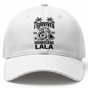 I Survived Hurricane Lala August 2026 Baseball Cap Hawaiian Islands Tropical Storm Survivor