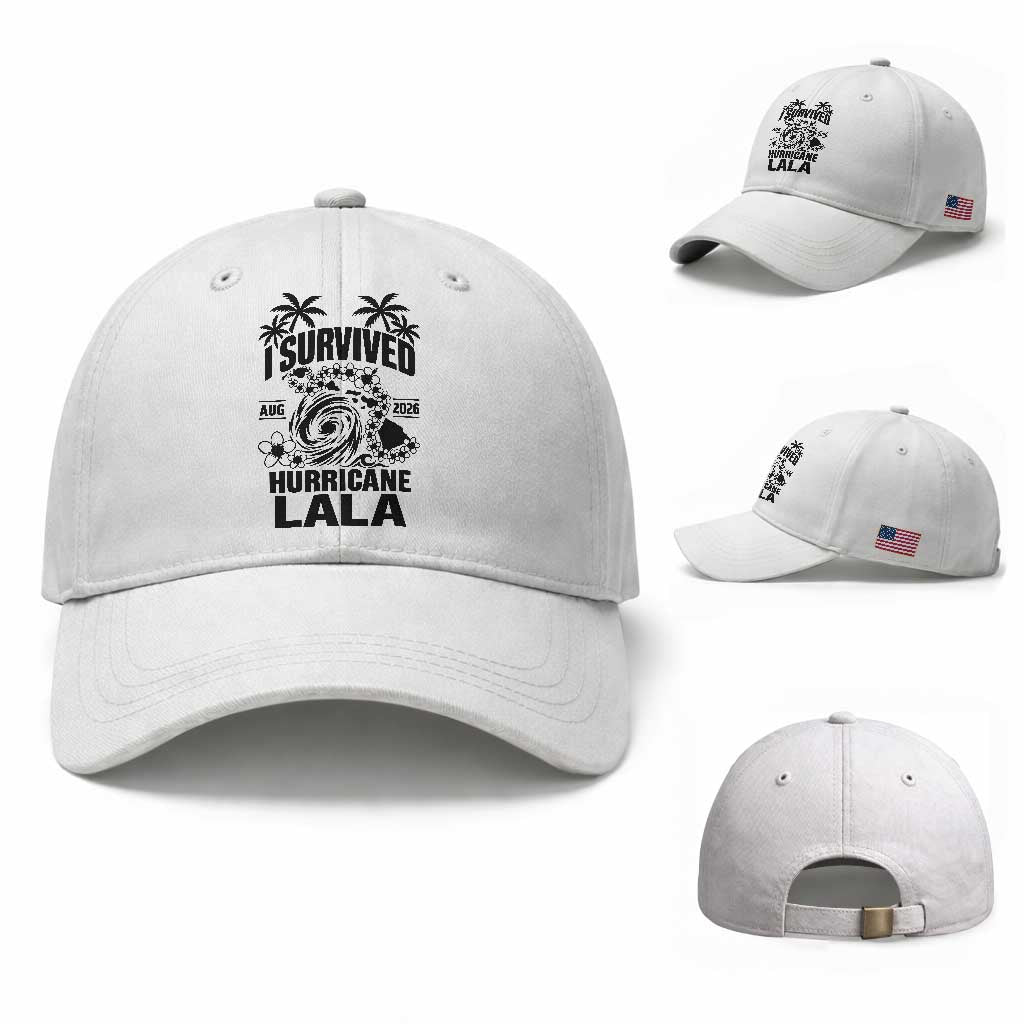 I Survived Hurricane Lala August 2026 Baseball Cap Hawaiian Islands Tropical Storm Survivor