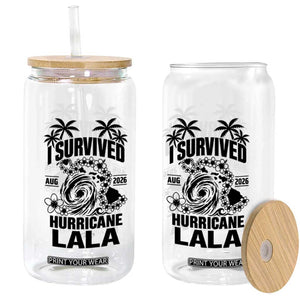 I Survived Hurricane Lala August 2026 Glass Can Hawaiian Islands Tropical Storm Survivor