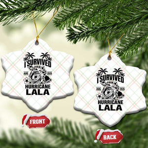 I Survived Hurricane Lala August 2026 Ceramic Ornament Hawaiian Islands Tropical Storm Survivor