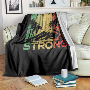Vintage Retro Hawaii Strong Throw Blanket Tropical Volcano Hawaiian Islands Pride Support