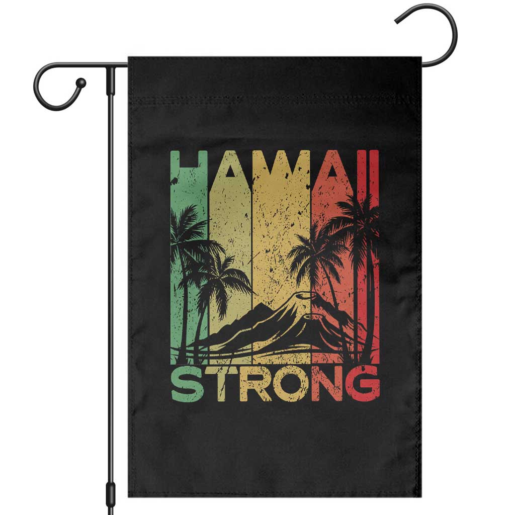 Vintage Retro Hawaii Strong Garden Flag Tropical Volcano Hawaiian Islands Pride Support