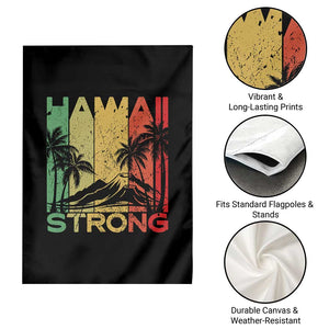 Vintage Retro Hawaii Strong Garden Flag Tropical Volcano Hawaiian Islands Pride Support