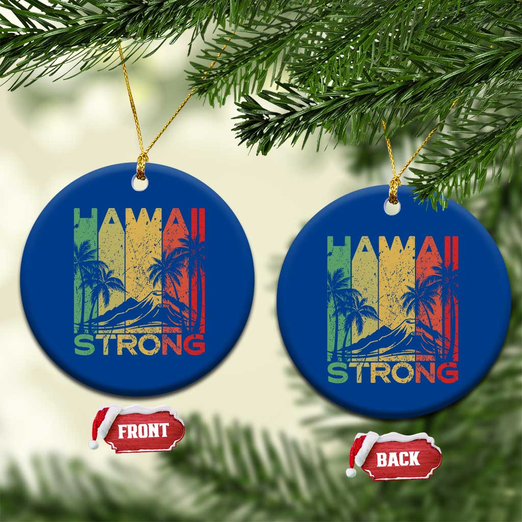 Vintage Retro Hawaii Strong Ceramic Ornament Tropical Volcano Hawaiian Islands Pride Support