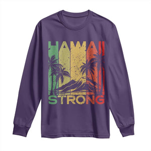 Vintage Retro Hawaii Strong Long Sleeve Shirt Tropical Volcano Hawaiian Islands Pride Support