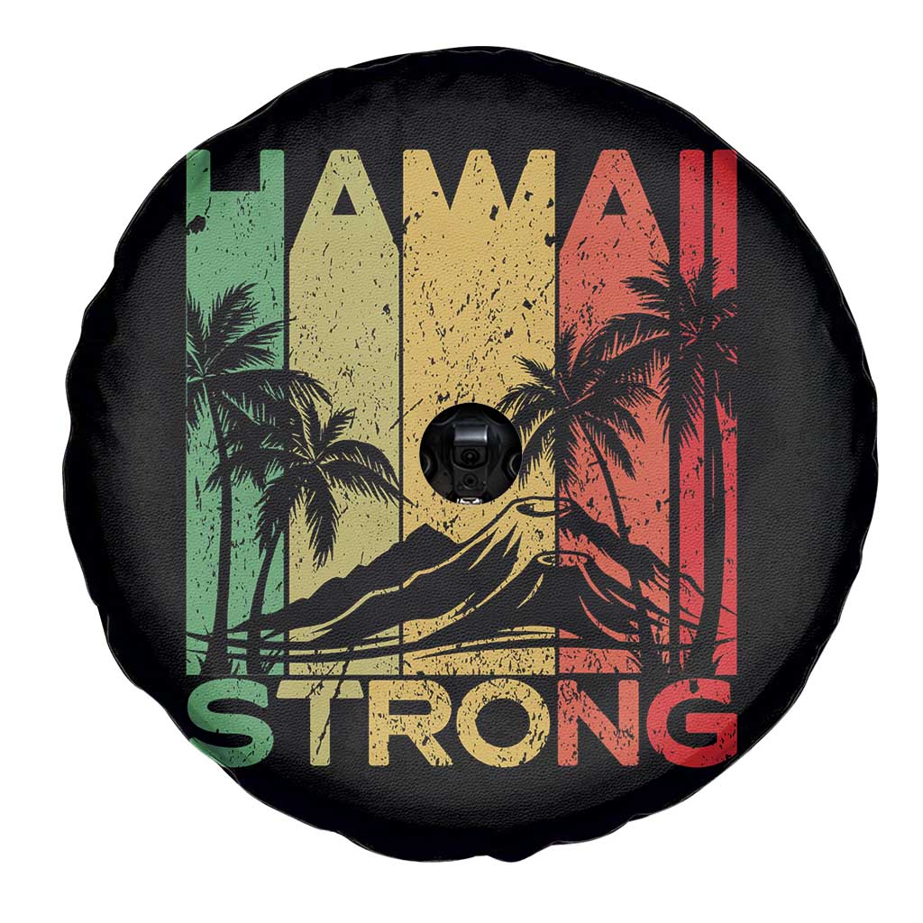 Vintage Retro Hawaii Strong Spare Tire Cover Tropical Volcano Hawaiian Islands Pride Support