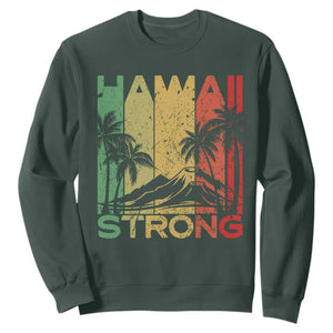 Vintage Retro Hawaii Strong Sweatshirt Tropical Volcano Hawaiian Islands Pride Support
