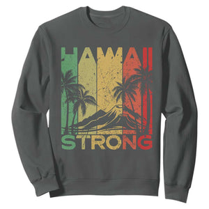 Vintage Retro Hawaii Strong Sweatshirt Tropical Volcano Hawaiian Islands Pride Support