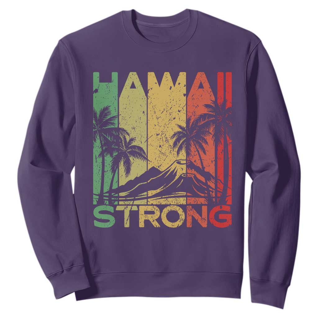 Vintage Retro Hawaii Strong Sweatshirt Tropical Volcano Hawaiian Islands Pride Support