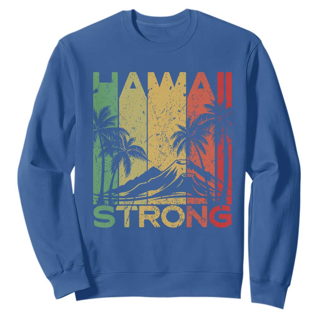 Vintage Retro Hawaii Strong Sweatshirt Tropical Volcano Hawaiian Islands Pride Support