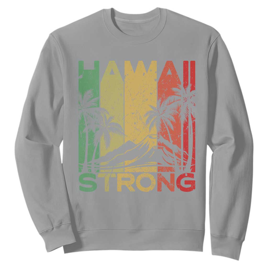 Vintage Retro Hawaii Strong Sweatshirt Tropical Volcano Hawaiian Islands Pride Support