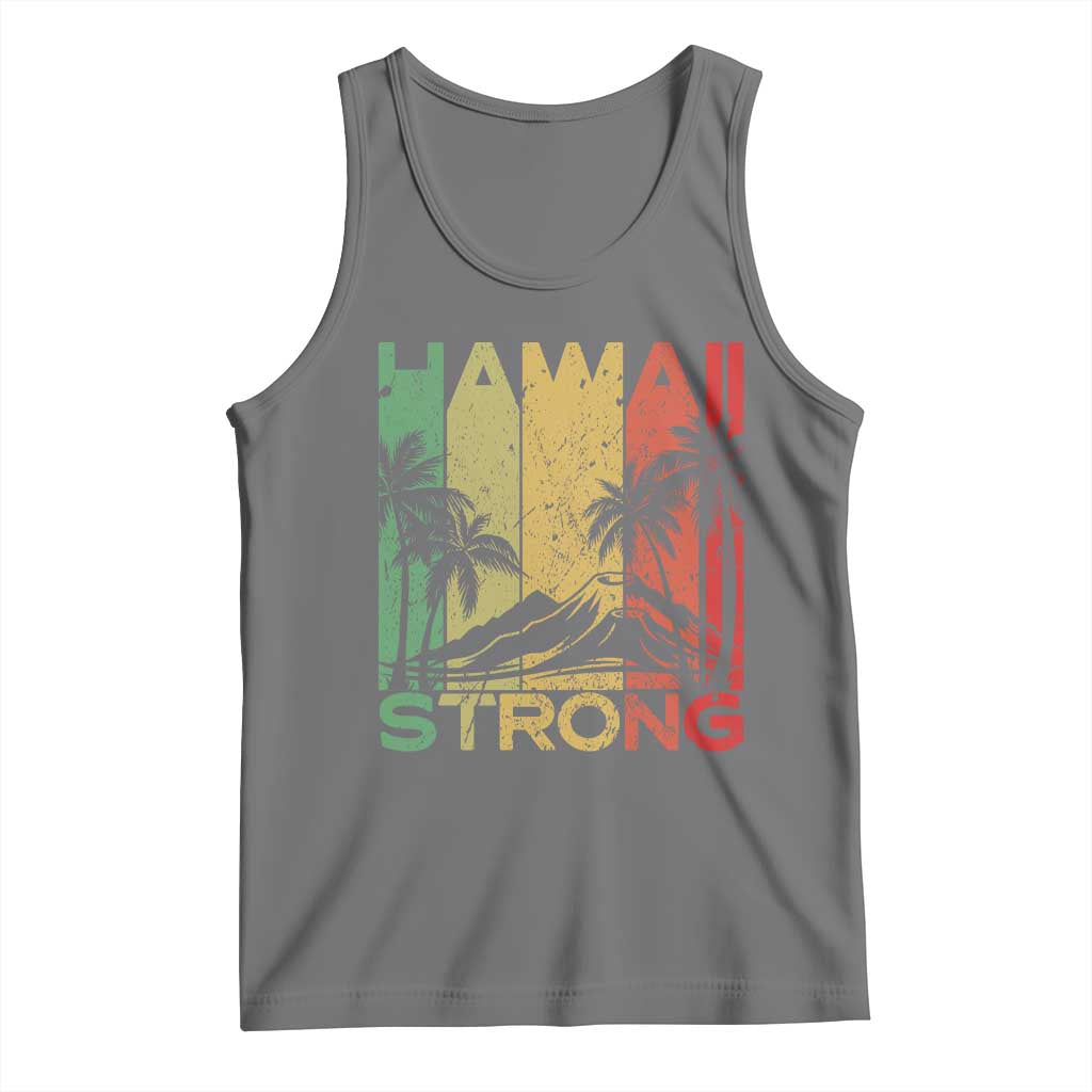 Vintage Retro Hawaii Strong Tank Top Tropical Volcano Hawaiian Islands Pride Support