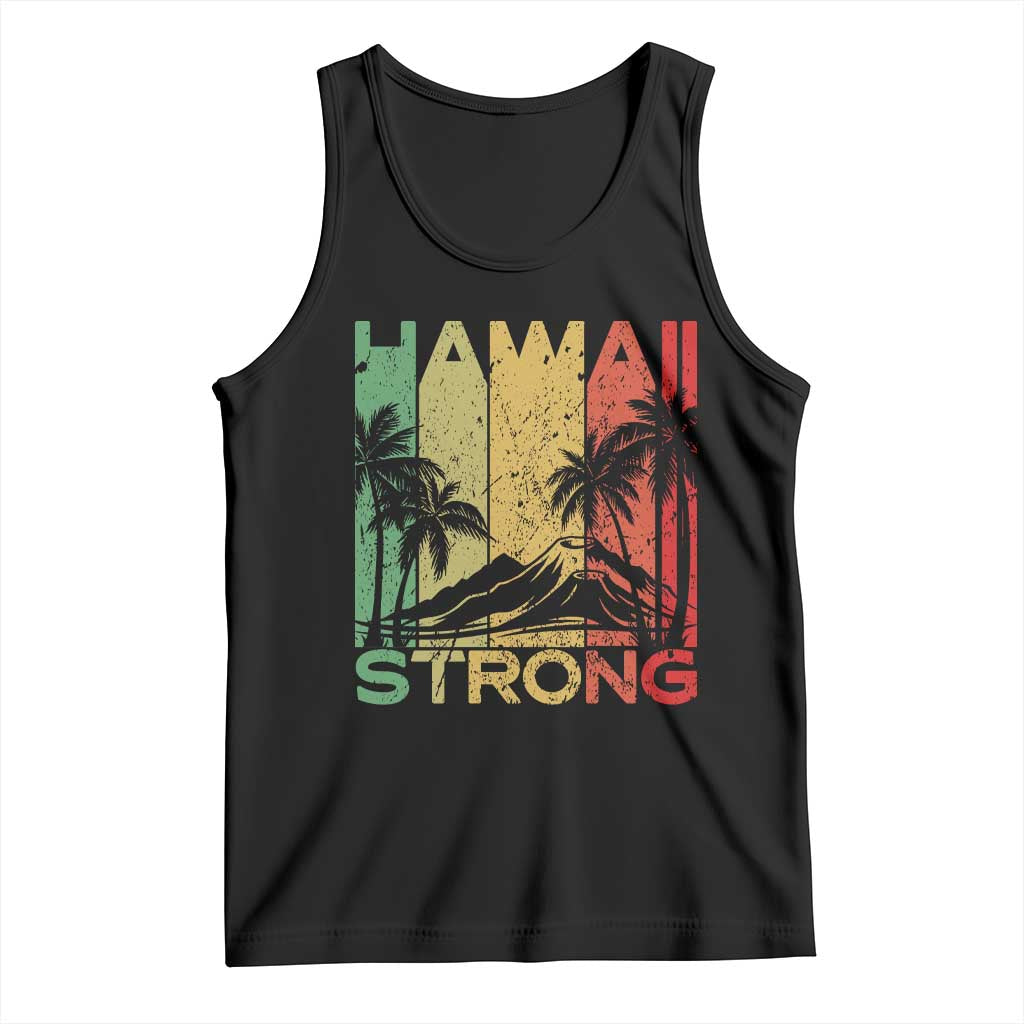 Vintage Retro Hawaii Strong Tank Top Tropical Volcano Hawaiian Islands Pride Support