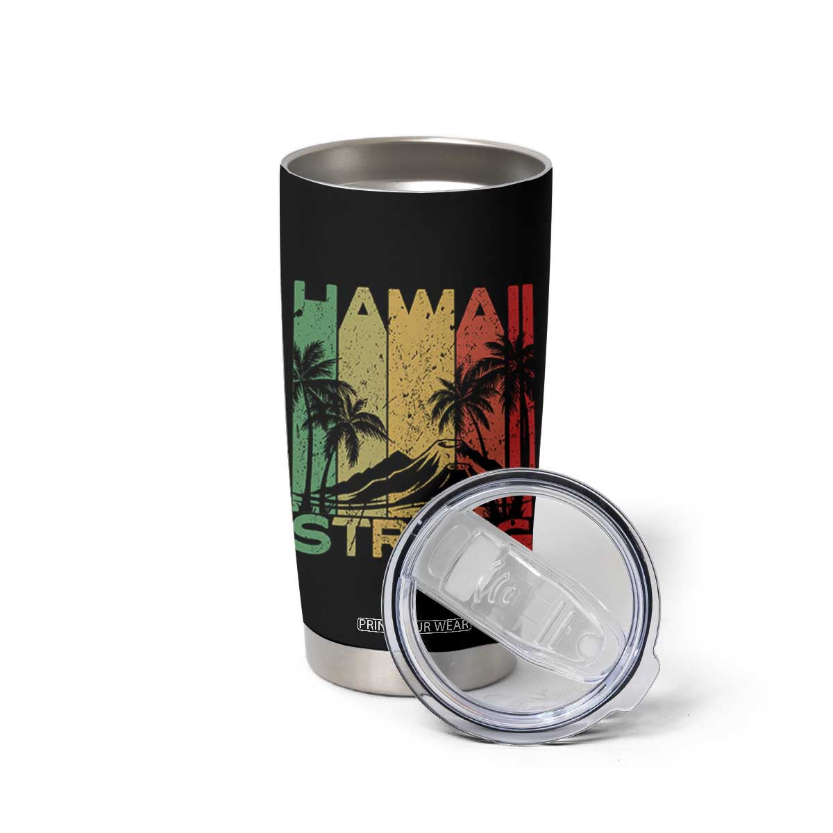 Vintage Retro Hawaii Strong Tumbler Cup Tropical Volcano Hawaiian Islands Pride Support