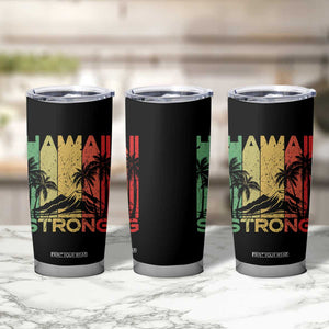 Vintage Retro Hawaii Strong Tumbler Cup Tropical Volcano Hawaiian Islands Pride Support