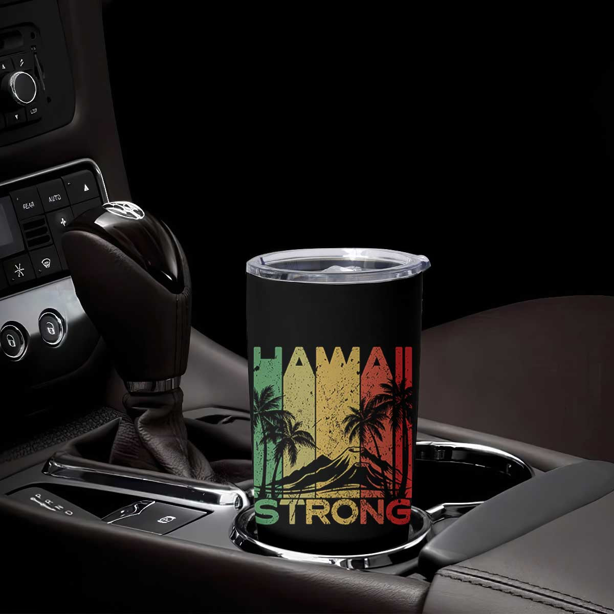 Vintage Retro Hawaii Strong Tumbler Cup Tropical Volcano Hawaiian Islands Pride Support