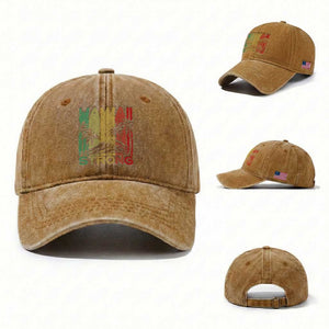 Vintage Retro Hawaii Strong Washed Cotton Baseball Cap Tropical Volcano Hawaiian Islands Pride Support